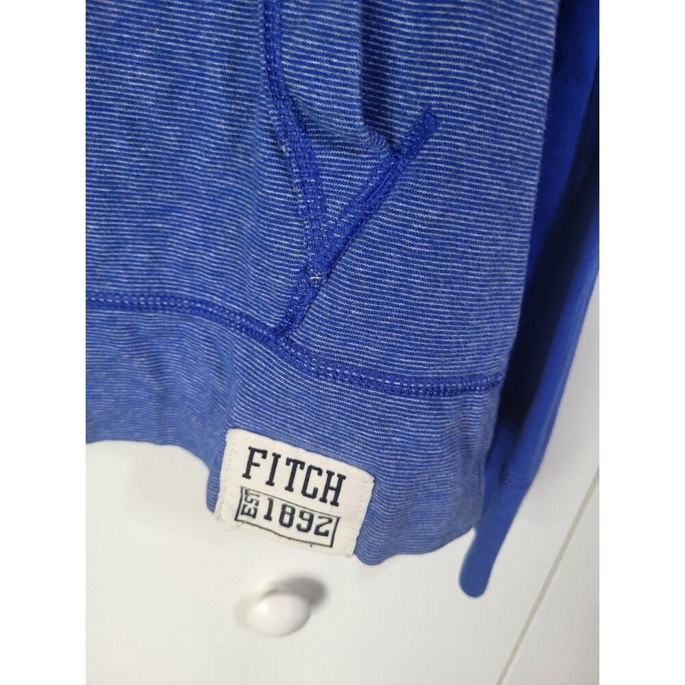 ABERCROMBIE & FITCH Men's Small Blue Pullover Hooded Shirt Muscle Fit y2k preppy - Picture 6 of 9